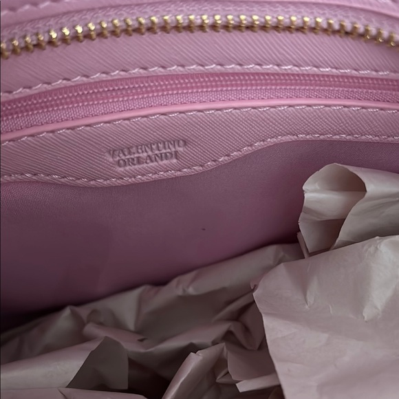 Valentino Orlandi Pink and Gold Tote Bag with Structured Design-NWT - Picture 3 of 6